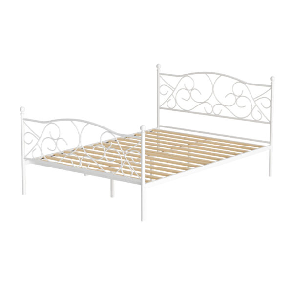 Fanno-Double Size Metal Bed Frame with Storage Space and Glamorous Design