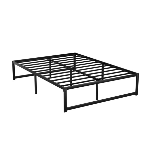 Fanno-Metal Bed Frame Double Size Minimalist Design with Storage Space and Support