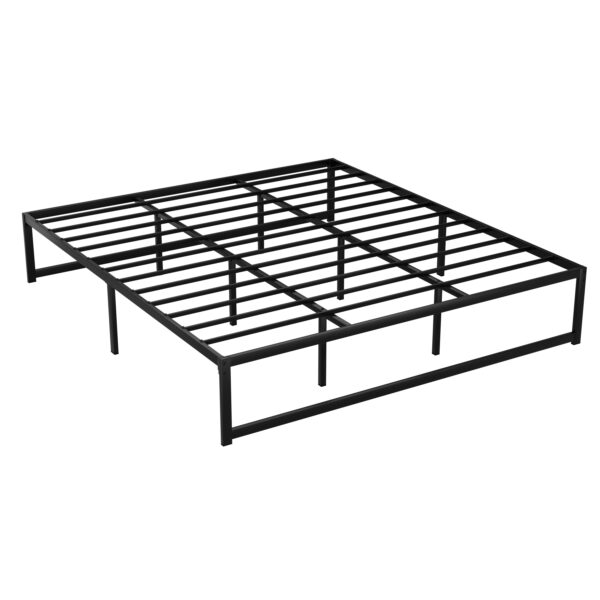 Fanno-Metal Bed Frame King Size Minimalist Design with Storage Space and Steel Support