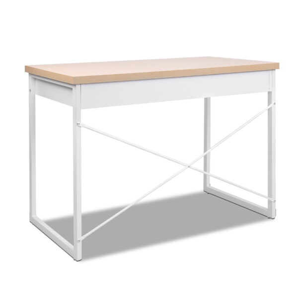 Fanno-Computer Desk with Drawers U-Shape Steel Frame for Home Office and Study