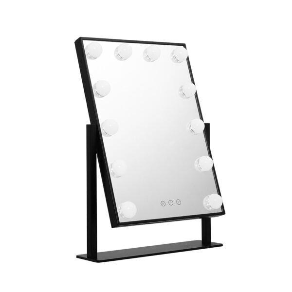 Fanno-Standing Makeup Mirror with LED Lights Touch Control Rotatable Hollywood