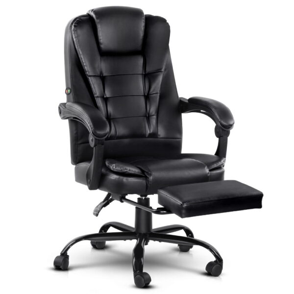 Fanno-Massage Office Chair with Footrest and 2-Zone Massage for Comfort and Support