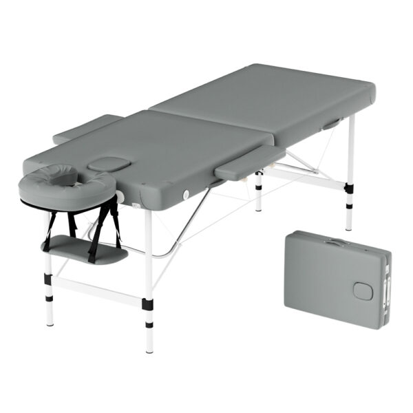 Fanno-Portable Aluminium Massage Table 55cm Wide Lightweight Adjustable with Covers