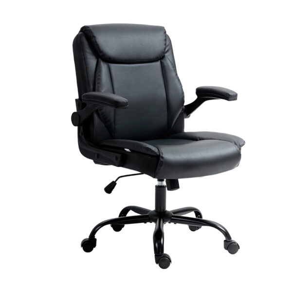 Fanno-Contemporary Office Chair with High Back PU Leather and Adjustable Features