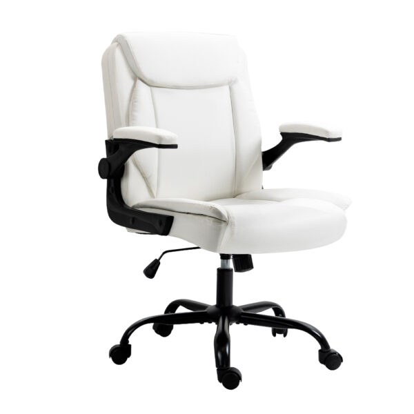 Fanno-Contemporary Office Chair with High Back PU Leather and Adjustable Features