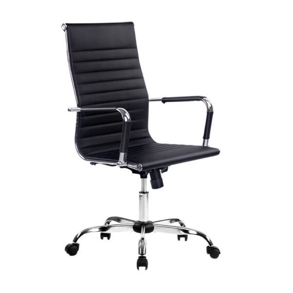 Fanno-High Back Office Chair PU Leather Adjustable 360 Degree Rotatable Black