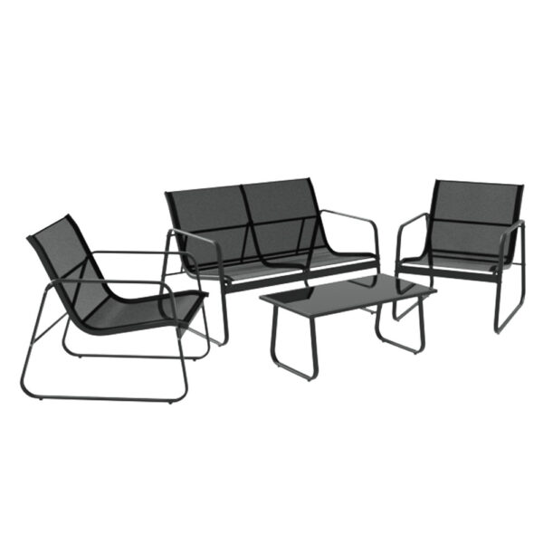 Fanno-Outdoor Sofa Set 4-Piece Lounge Furniture with Table and Chairs for Garden Patio