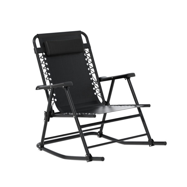 Fanno-Folding Rocking Chair Lightweight Portable Outdoor Lounge Chair for Garden Patio