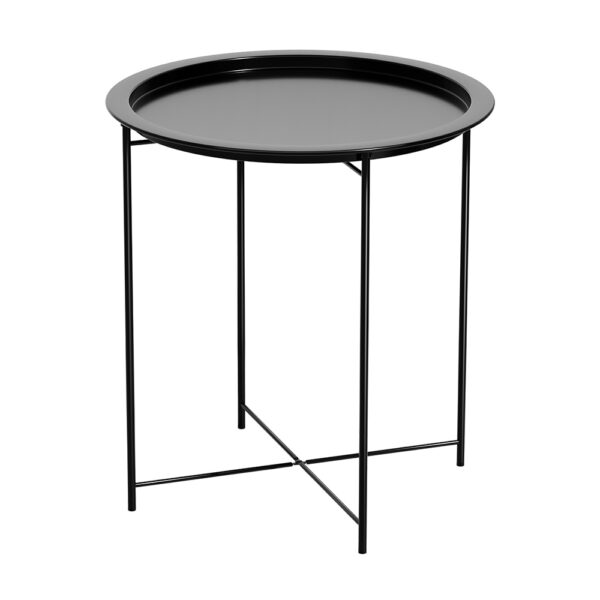 Fanno-Outdoor Side Table Steel Weather-Resistant Coffee Lamp Table for Patio Garden