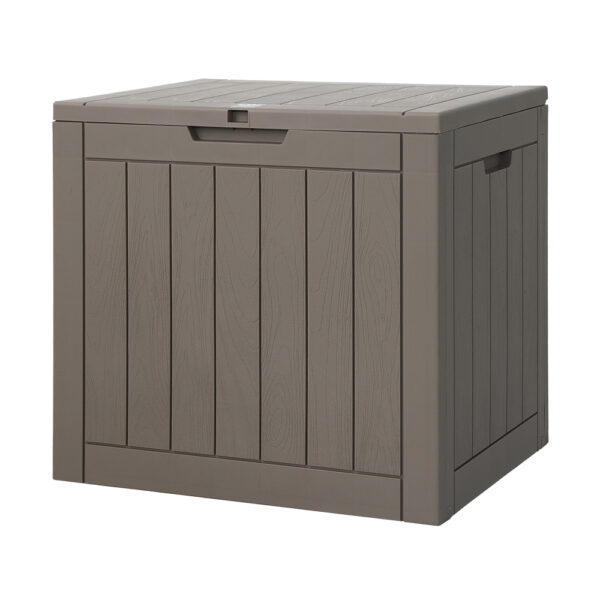 Fanno-Outdoor Storage Box 118L Weather Resistant Lockable Garden Tool Container Grey