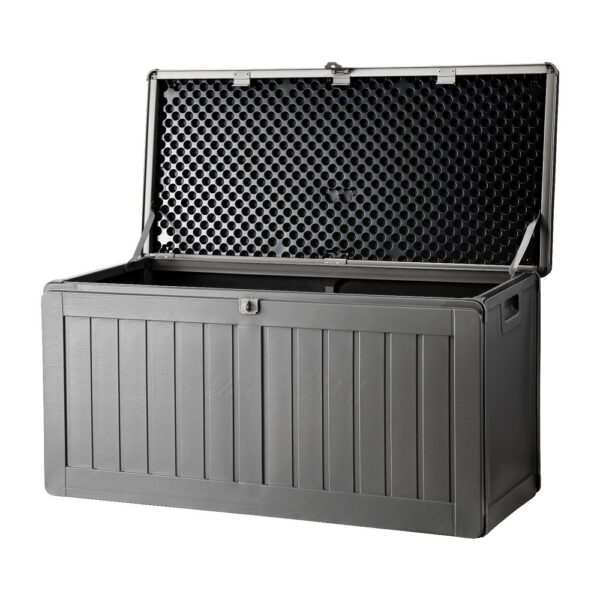 Fanno-Outdoor Storage Box 190L Weather Resistant Lockable Garden Bench Tool Shed