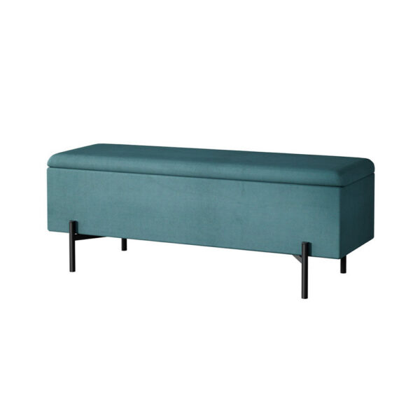 Fanno-Storage Ottoman Blanket Box 140cm Velvet Green