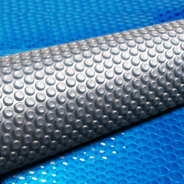 Fanno-Solar Swimming Pool Cover 10.5m x 4.2m Blue Silver 500 Micron Reduces Evaporation