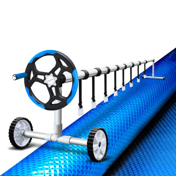 Fanno-Aluminium Pool Roller with 11m x 4.8m Solar Cover for Swimming Pools