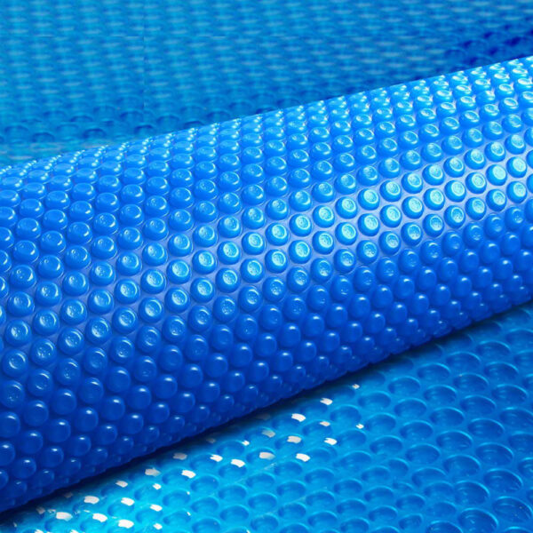 Fanno-Solar Pool Cover 8x4.2m 400 Micron Durable Heat Retaining Blanket Blue