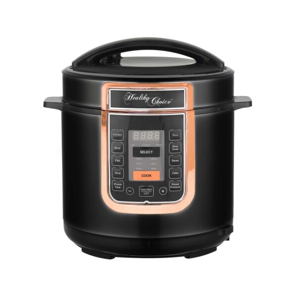 Fanno-6L Electric Pressure Cooker with 8 Cooking Programs and 1000W Power for Home Cooking