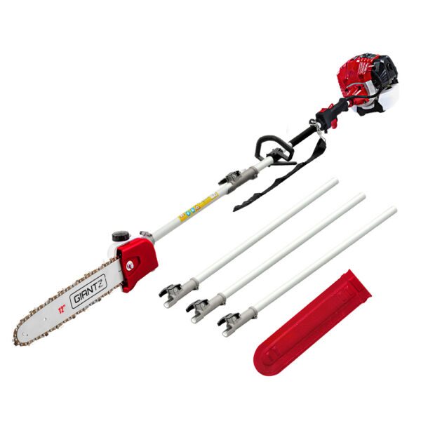 Fanno-65cc Long Reach Chainsaw with 12in Bar and 3 Extension Poles for High Cutting