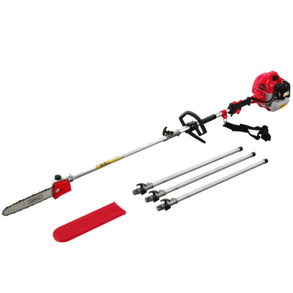 Fanno-62CC Pole Chainsaw with 12in Bar and 3 Extension Poles for Long Reach Pruning