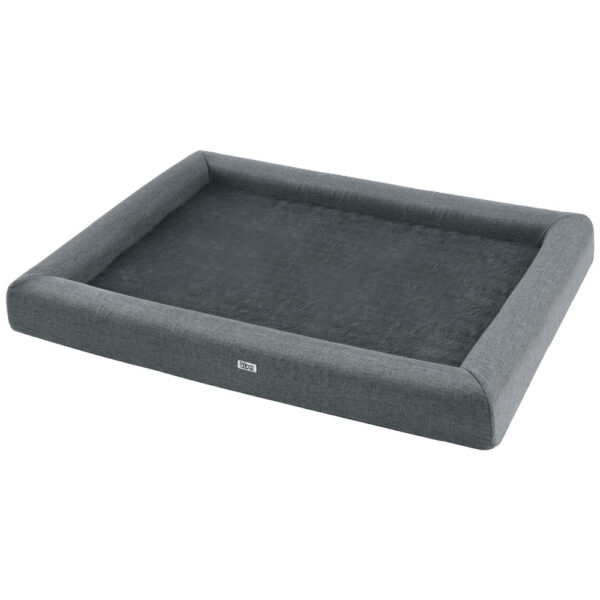 Fanno-Pet Bed Dog Cat Extra Large Calming Soft Sofa Cushion Egg Crate Washable Grey