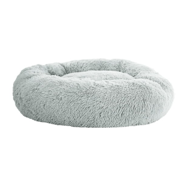 Fanno-Large Soft Plush Pet Bed for Dogs and Cats Non-Slip Washable Light Grey 90cm