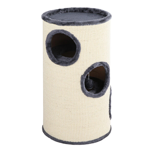 Fanno-Cat Tree Scratching Post Tower with Hiding Spots and Hanging Ball for Cats