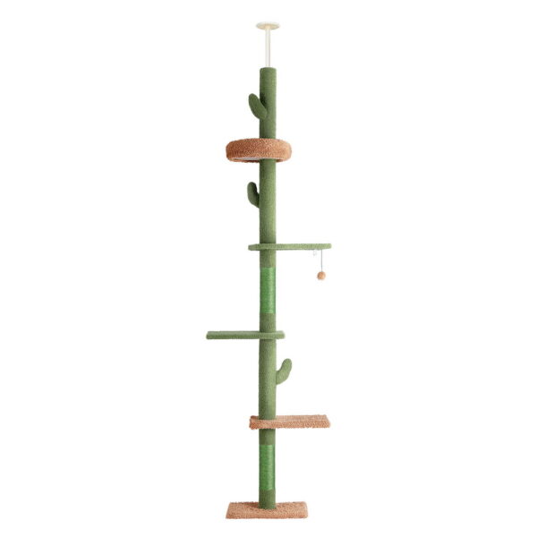 Fanno-Floor to Ceiling Cat Tree with 5 Platforms and Scratching Posts for Cats