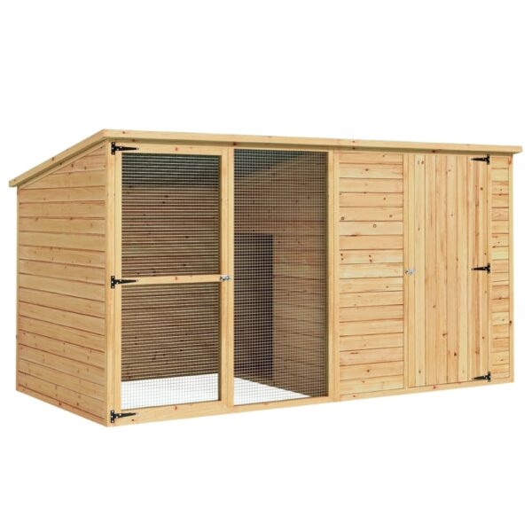 Fanno-Dog Kennel Extra Large 2.28M Wooden House Bed Outdoor Pet Puppy Cabin Log