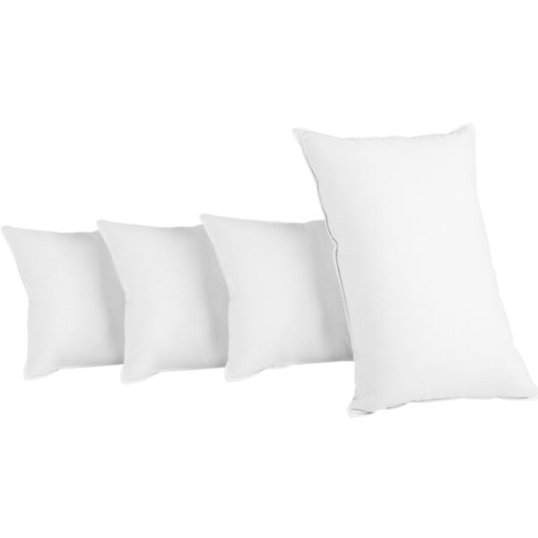 Fanno-Set of 4 Pillows 2 Firm 2 Medium Polyester Filling for Family Hotel Use