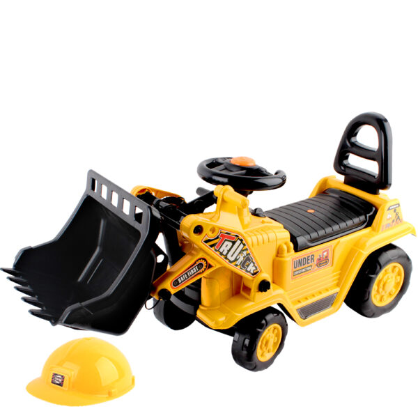 Fanno-Kids Ride On Bulldozer Toy Excavator with Safety Helmet for Outdoor Fun