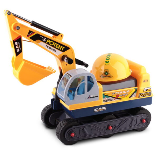 Fanno-Kids Ride On Excavator Toy Realistic Digging Action for Outdoor Fun