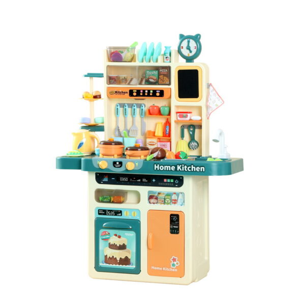 Fanno-Kids Kitchen Play Set with Cooking Accessories Lights Sounds and Running Water