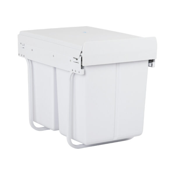 Fanno-Dual Pull Out Bin Kitchen Waste Sorter with 2 Compartments for Space Saving