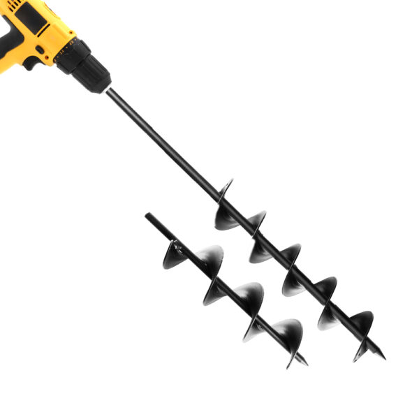 Fanno-Power Auger Garden Drill Bit Heavy Duty Steel Compatible with Most Power Drills