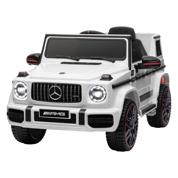 Fanno-Kids Electric Ride On Car Mercedes-Benz AMG G63 Remote Control Toy Vehicle White