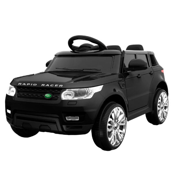 Fanno-Kids Electric Ride On Car SUV Range Rover Inspired Remote Control Black 12V