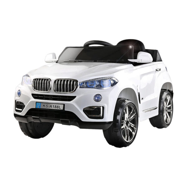 Fanno-Kids Electric Ride On Car SUV BMW Inspired X5 Toy with Remote Control White