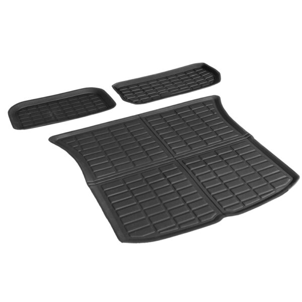 Fanno-Compatible Rubber Car Mats Set for Tesla Model Y 2021-2024 Trunk Cargo Protection