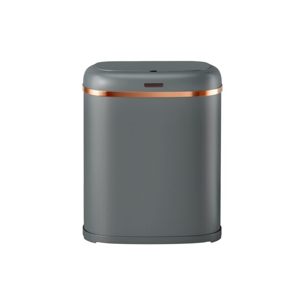 Fanno-38L Motion Sensor Bin Hands-Free Trash Can Grey Steel Fingerprint Resistant