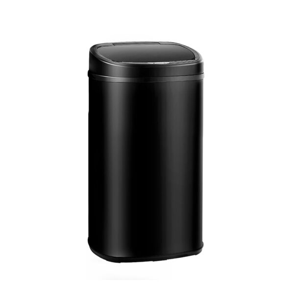 Fanno-58L Motion Sensor Rubbish Bin Hands-Free Black Steel Odour-Free Automatic Trash Can