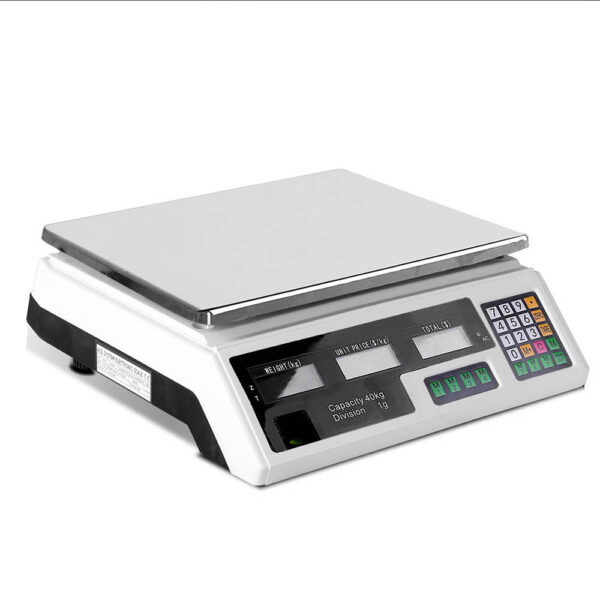 Fanno-Digital Kitchen Scale 40kg Accurate Weighing Scale with LCD Display and Memory