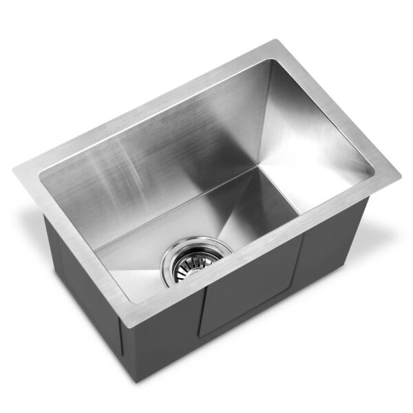 Fanno-Handmade Stainless Steel Kitchen Sink 45x30cm Deep Bowl Scratch Proof Durable