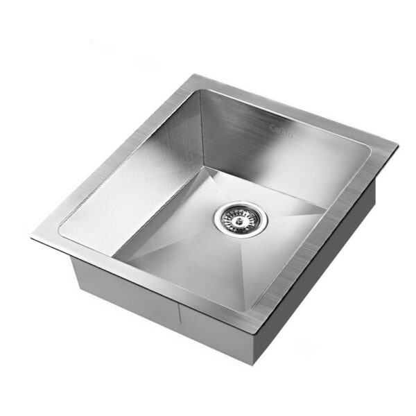 Fanno-Handmade Stainless Steel Kitchen Sink 45x39cm Deep Bowl Scratch Proof Durable