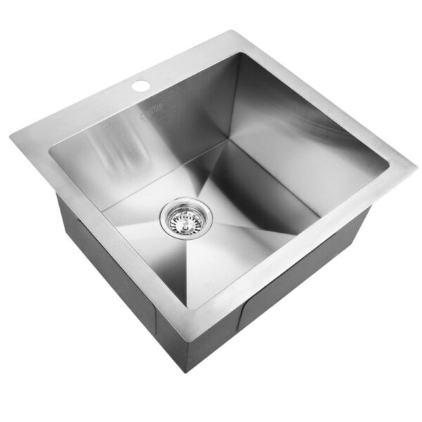 Fanno-Handmade Stainless Steel Sink 53x50cm Deep Bowl Scratch Proof Kitchen Basin