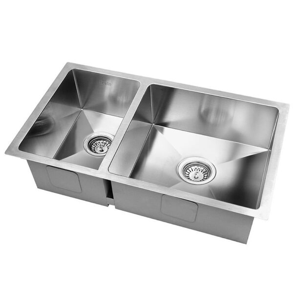 Fanno-Handmade Stainless Steel Kitchen Sink 71x45cm Deep Bowl Scratch Proof Eco Friendly