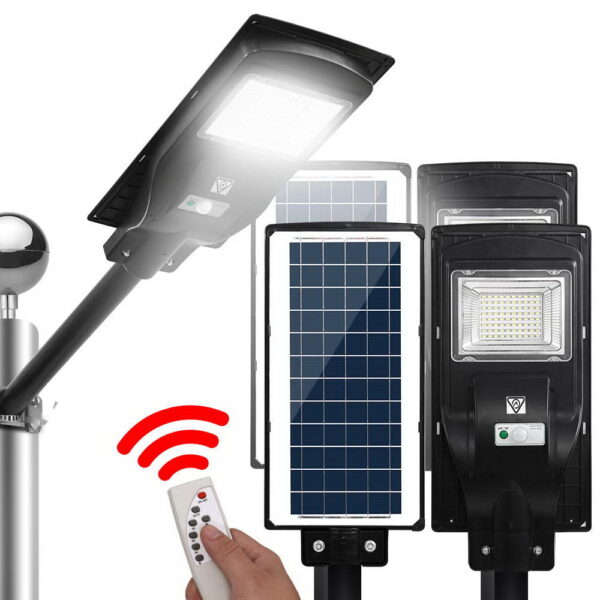 Fanno-LED Solar Street Light 90W Motion Sensor Remote Control Outdoor Security Lamp