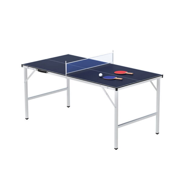 Fanno-Portable Foldable Table Tennis Table for Indoor Outdoor Use with Rackets and Balls