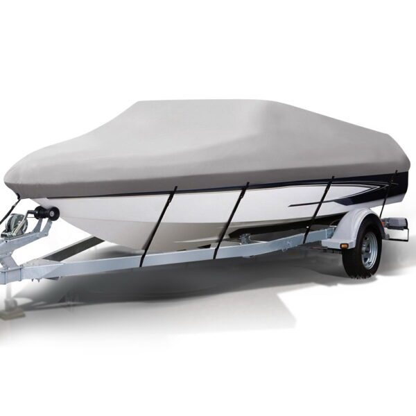 Fanno-14-16ft Boat Cover Waterproof UV Resistant 600D Polyester with Adjustable Straps