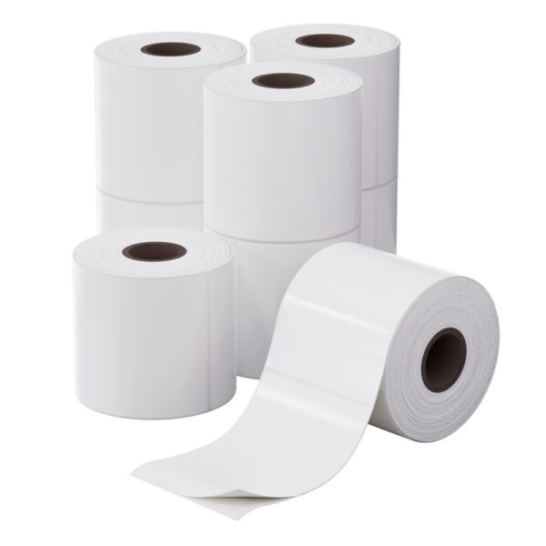 Fanno-Thermal Label Paper Rolls 100x150mm Self-Adhesive for Shipping and Organizing