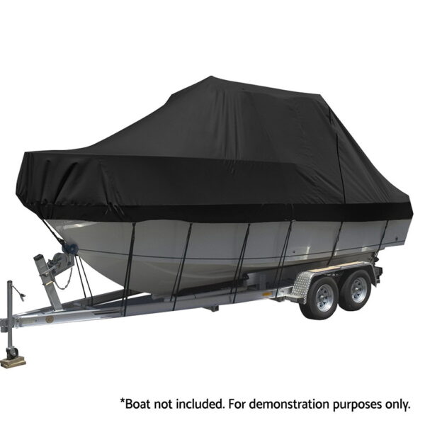 Fanno-Boat Cover 19-21ft Heavy Duty Waterproof UV Resistant with Zipper and Carry Bag