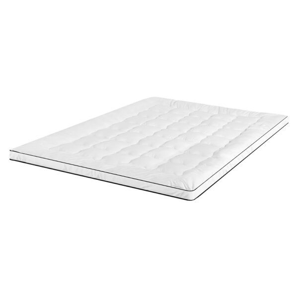 Fanno-Premium Pillow Top Mattress Topper with Microfibre Filling and Non-Slip Straps